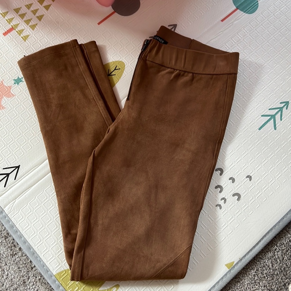 Suede tan leggings